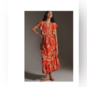 Anthropologie Cassandra Maxi Dress size XL